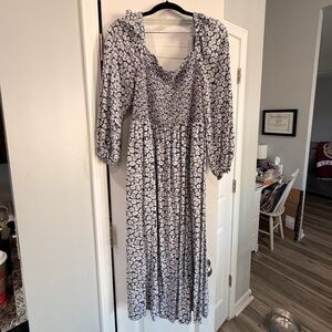 J. Crew Floral 3/4 Sleeve Dress